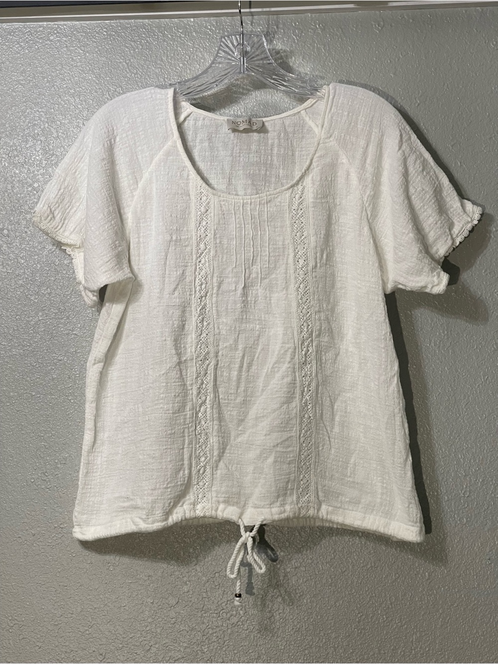 Nomad the Label Daisy Cotton Blouse Ivory - Size M
